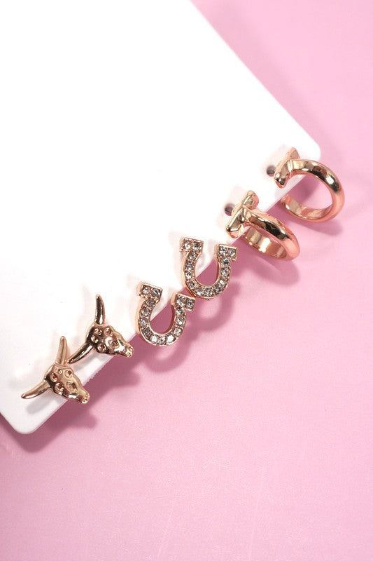 Trio Western Earring Set