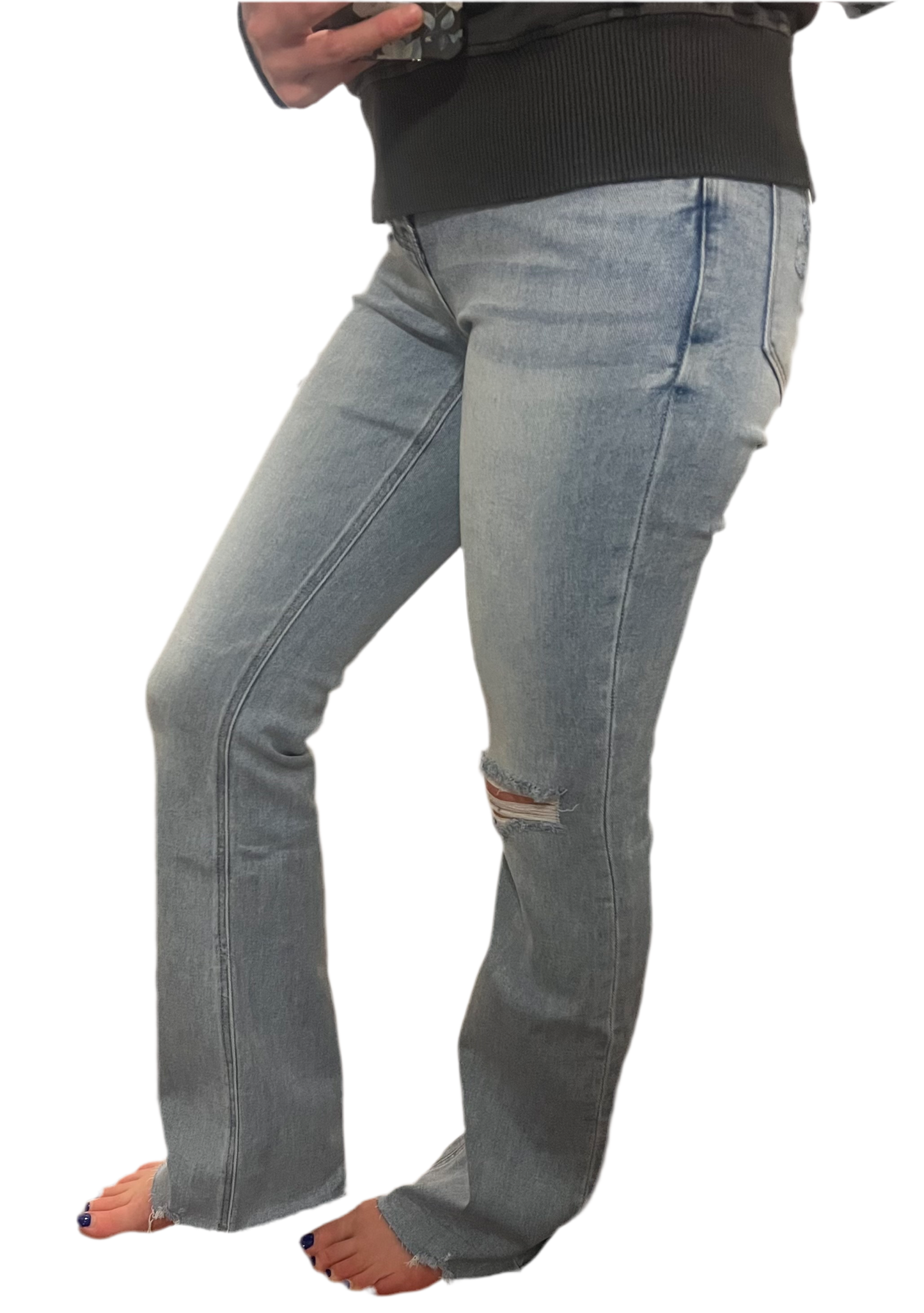 High Rise Relaxed Boot Cut Jeans