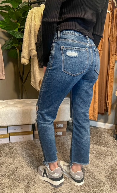 Brielle Distressed Mom Jean
