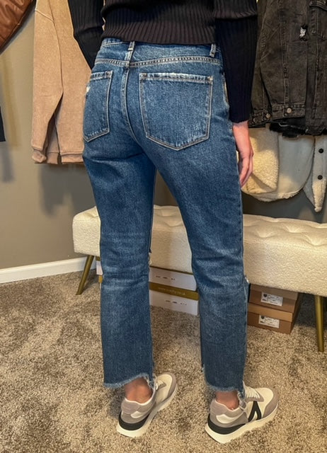 Brielle Distressed Mom Jean
