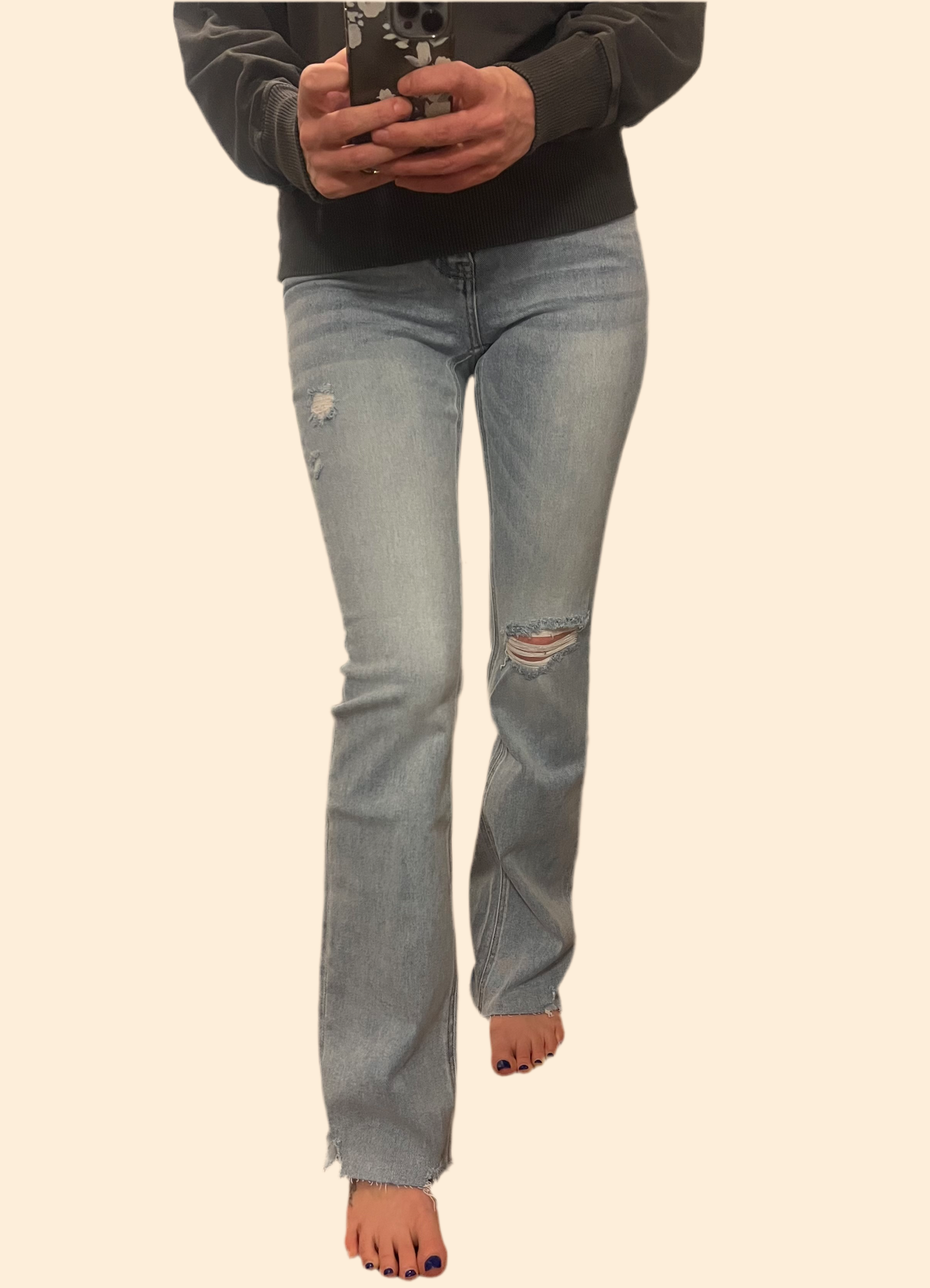 High Rise Relaxed Boot Cut Jeans