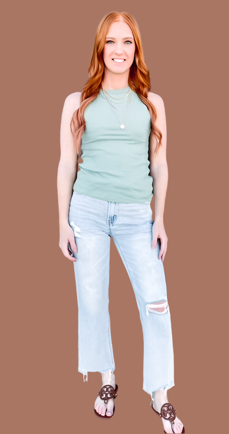 KASSIE HIGH RISE CROP BOYFRIEND JEANS