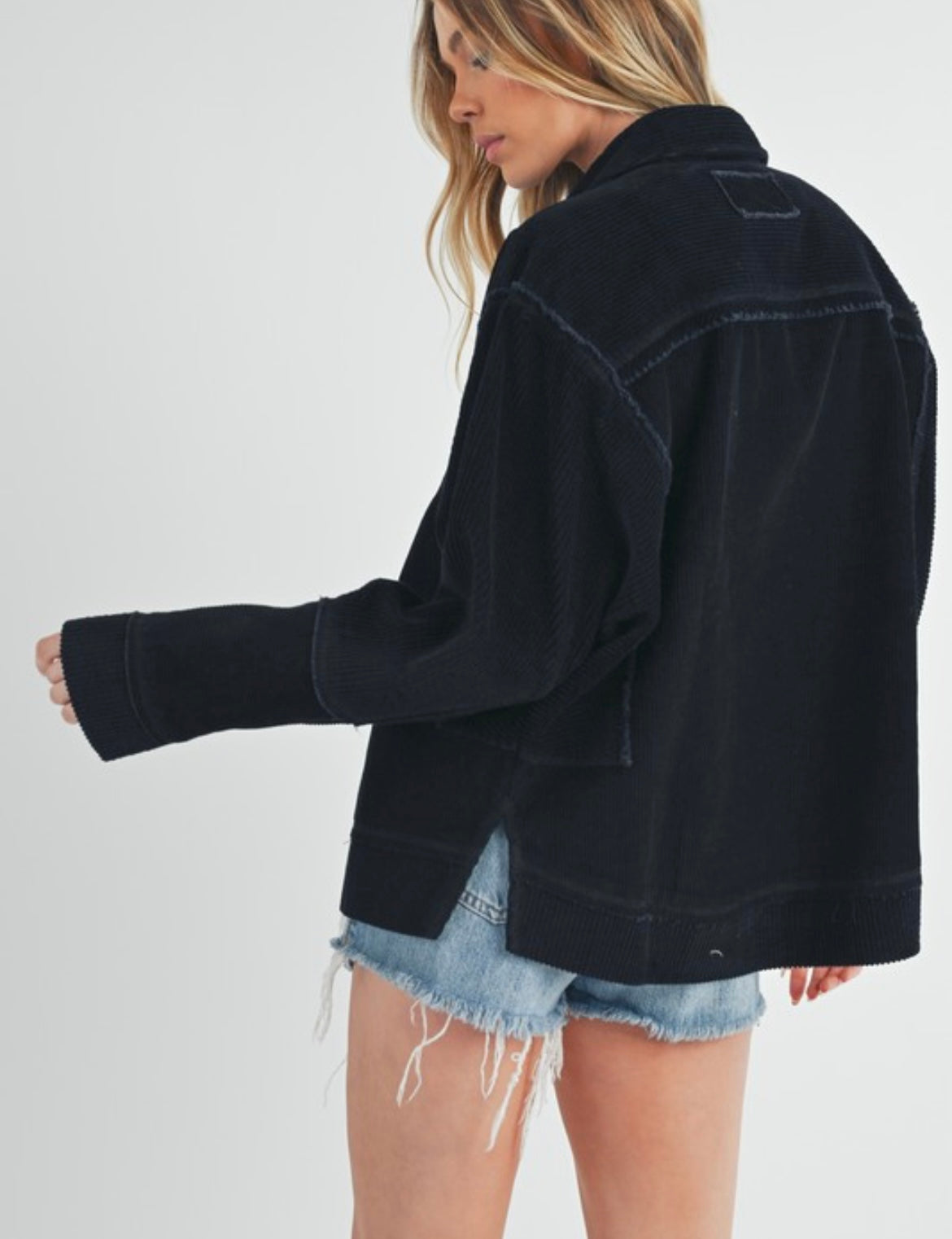 Daphne Black Corduroy Jacket