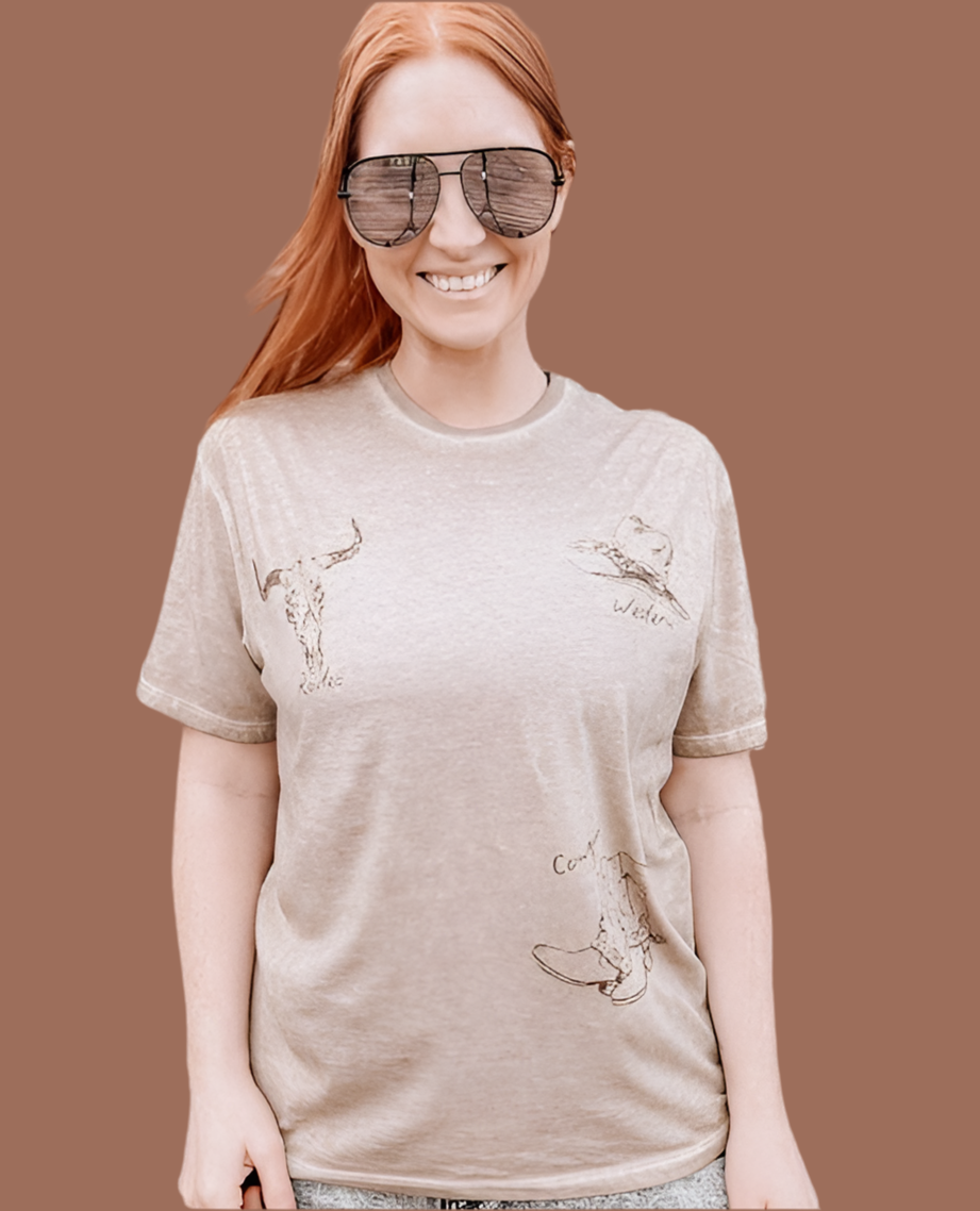 Rodeo Western Cowgirl Graphic Tee