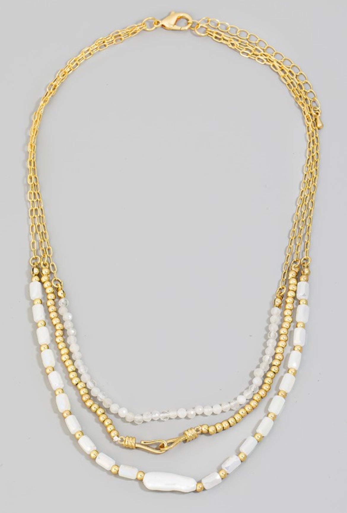 Mixed Beaded Layered Necklace