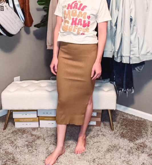 Caramel Knit Skirt
