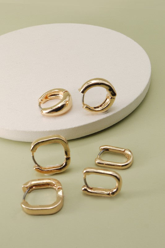 Mini Trio Hoop Earrings