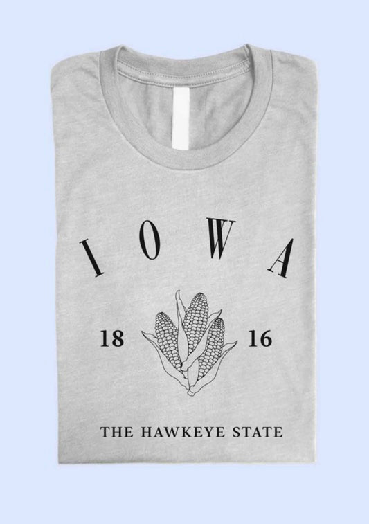 Iowa the Hawkeye State Graphic Tee