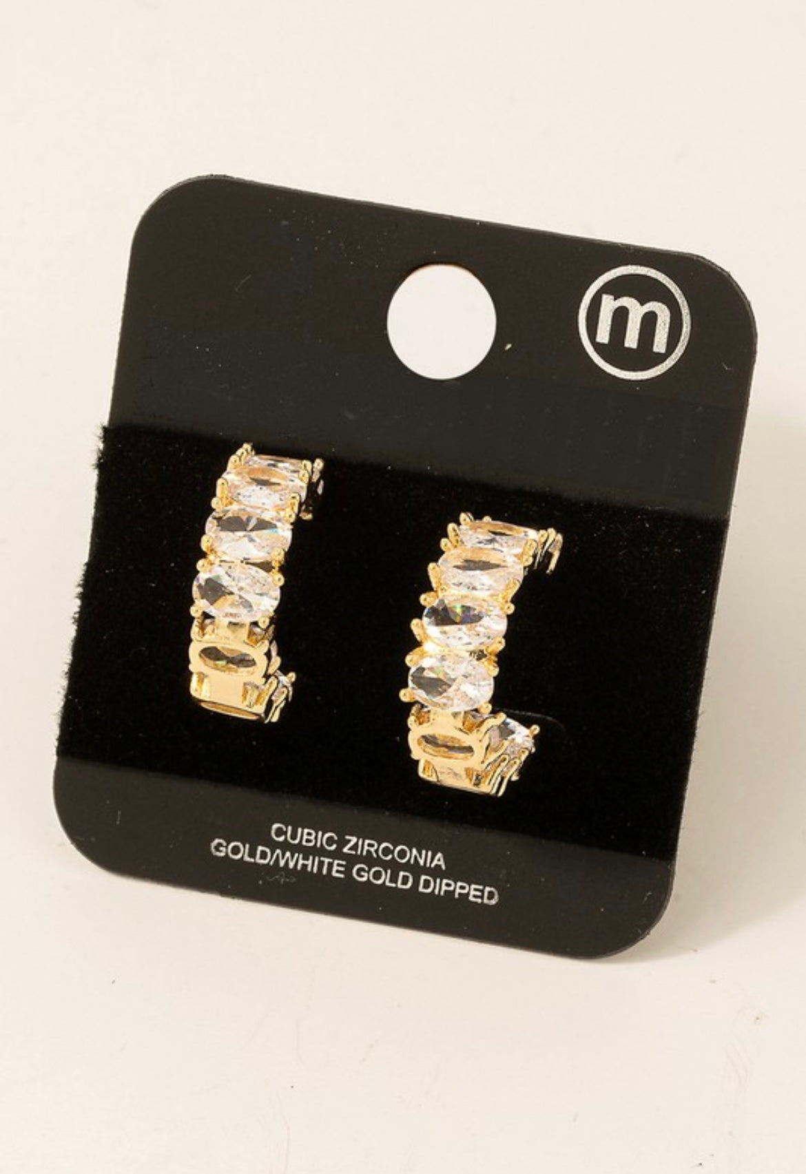 Gold Studded Hoop Earrings