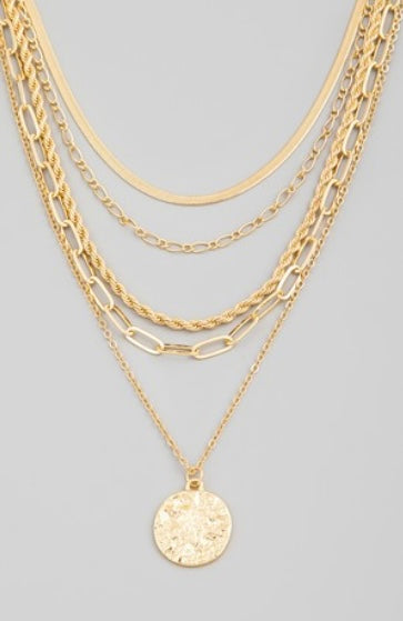 Chain Coin Pendant Necklace